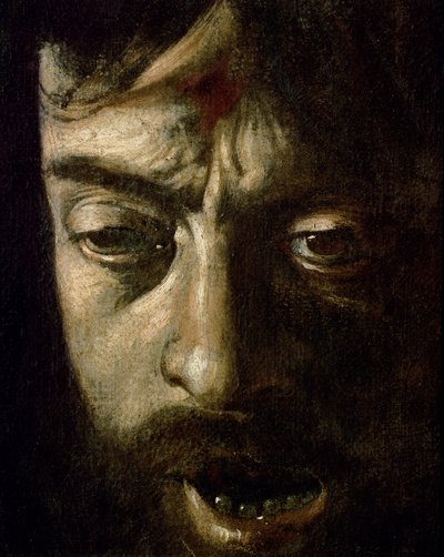 David met het hoofd van Goliath (detail) door Michelangelo Merisi Caravaggio