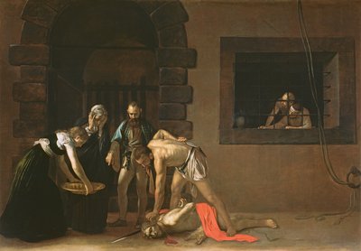 De onthoofding van St. Johannes de Doper, 1608 door Michelangelo Merisi Caravaggio