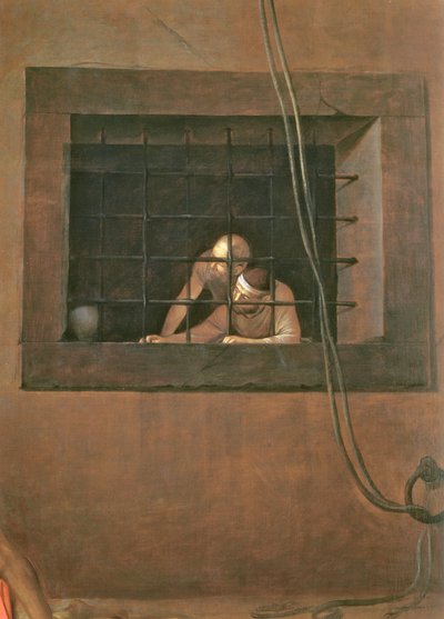 De Onthoofding van St. Johannes de Doper (detail) door Michelangelo Merisi Caravaggio