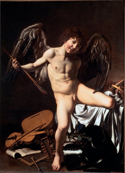 Amor vincit omnia (ook wel Overwinnende Cupido of Triomferende Liefde of Aardse Liefde genoemd) door Michelangelo Merisi da Caravaggio