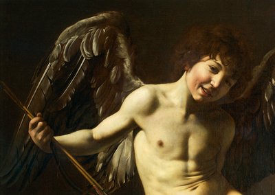 Cupido (detail) door Michelangelo Merisi da Caravaggio