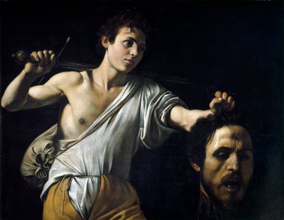 David met het hoofd van Goliath door Michelangelo Merisi da Caravaggio