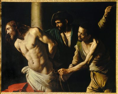 Geseling van Christus aan de kolom door Michelangelo Merisi da Caravaggio