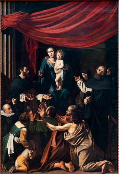 Madonna aan de rozenkrans door Michelangelo Merisi da Caravaggio