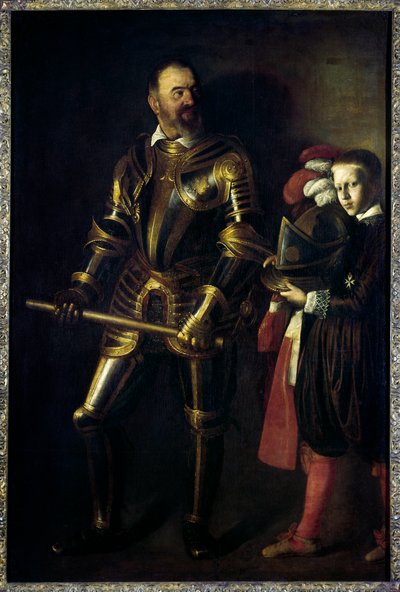 Portret van Alof de Wignacourt (1547-1622) Grootmeester van de Orde van Malta van 1601 tot 1622, en zijn page Schilderij door Michelangelo Merisi genaamd Caravaggio (1571-1610) 1608 door Michelangelo Merisi da Caravaggio