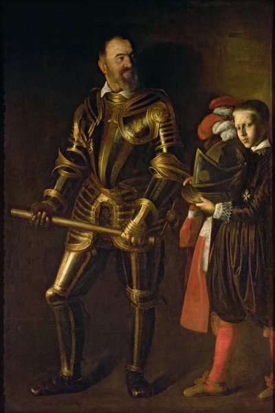 Portret van Alof de Wignacourt, Grootmeester van de Orde van Malta, met zijn page, c.1608 door Michelangelo Merisi da Caravaggio