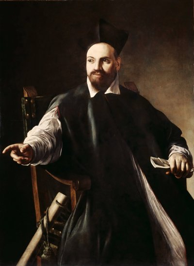 Portret van Maffeo Barberini door Caravaggio, Michelangelo, c.1598 door Michelangelo Merisi da Caravaggio