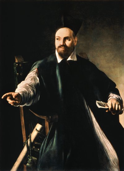 Portret van Maffeo Barberini, later paus door Michelangelo Merisi da Caravaggio
