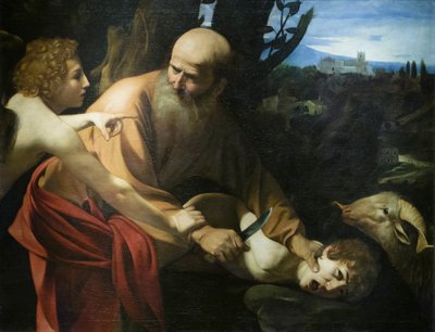 Het offer van Isaac door Michelangelo Merisi da Caravaggio