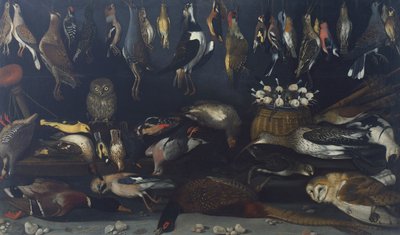 Stilleven met vogels, door Meester van het Hartford Stilleven door Michelangelo Merisi da Caravaggio