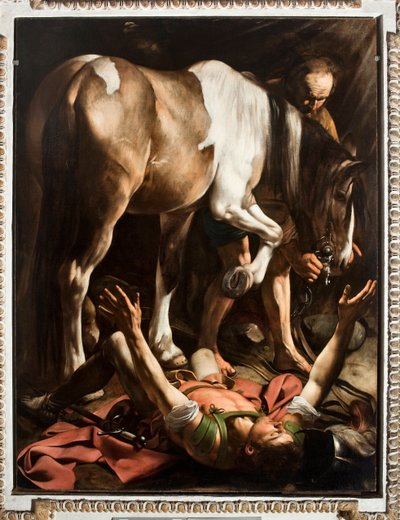 De bekering van Paulus, ca. 1601 (olieverf op doek) door Michelangelo Merisi da Caravaggio