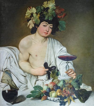 De jonge Bacchus, circa 1596 door Michelangelo Merisi da Caravaggio