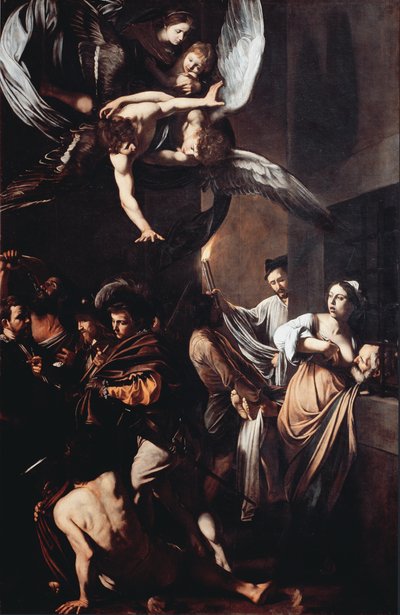 De zeven werken van barmhartigheid door Michelangelo Merisi da Caravaggio