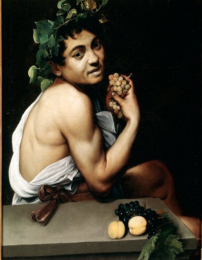 De jonge Bacchus door Michelangelo Merisi da Caravaggio