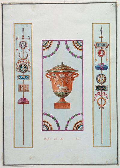 Muurdecoratie door Michelangelo Pergolesi