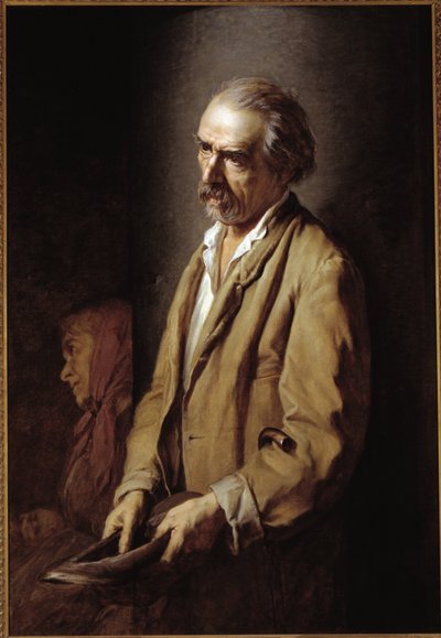 Zelfportret Schilderij door Michelangelo Pittatore (1825-1903) 1894 door Michelangelo Pittatore
