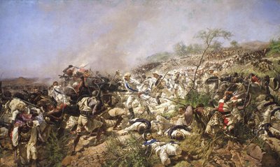 De Slag bij Dogali, 1896 door Michele Cammarano
