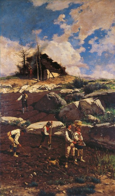 Arbeiders op het Land door Michele Cammarano