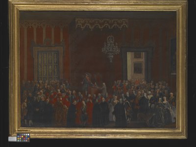 Een burgerlijke ceremonie bij de troonsbestijging van Ferdinand IV tot koning van Napels in 1759, circa 1780 door Michele Foschini
