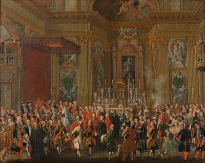 "Ferdinand IV wordt beëdigd als koning van Napels". door Michele Foschini