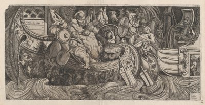 Speculum Romanae Magnificentiae: Zeeslag door Michele Lucchese