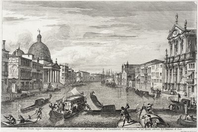Het Grote Kanaal Tussen San Simone Piccolo en Santa Chiara, ca. 1740-41 door Michele Marieschi