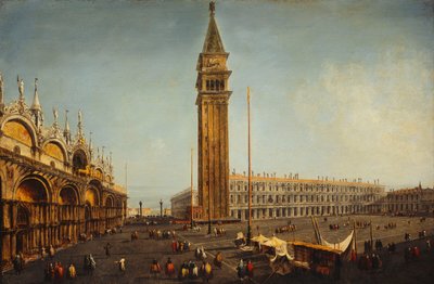 Het Piazza San Marco, Venetië, vanaf de Torre dell