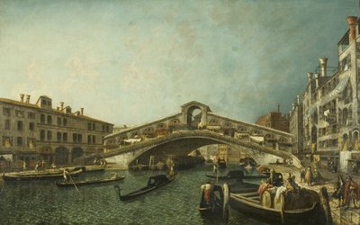 De Rialtobrug, Venetië, ca. 1740 door Michele Marieschi