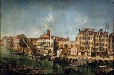 Uitzicht op het Canal Grande vanaf de Fondamenta Del Vin, 1736-1737 door Michele Marieschi