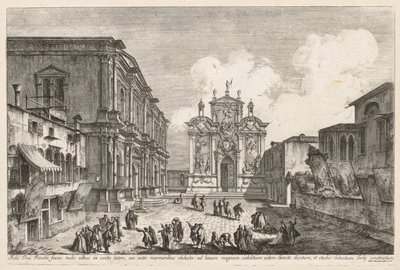 Gezichten van Venetië: Campo S. Rocco door Michele Marieschi