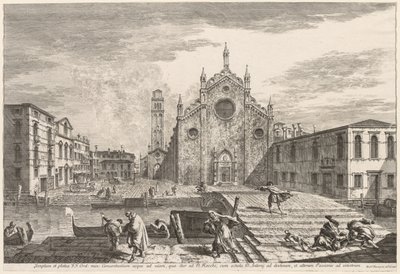 Gezichten op Venetië: Campo dei Frari, 1741 door Michele Marieschi