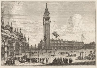 Gezichten van Venetië: Piazza en Piazzetta, 1741 door Michele Marieschi