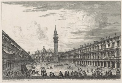 Gezichten van Venetië: Piazza S. Marco door Michele Marieschi