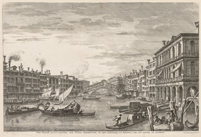 Gezichten van Venetië: Rialto, 1741 door Michele Marieschi
