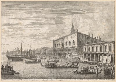 Gezichten van Venetië: De Molo en S. M. Della Salute, 1741 door Michele Marieschi
