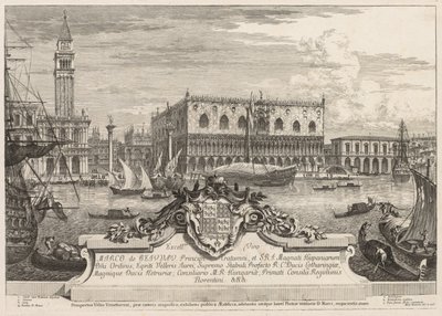 Gezichten van Venetië: De Piazzetta en het Dogepaleis door Michele Marieschi