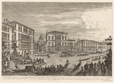 Gezichten van Venetië: De regatta, 1741 door Michele Marieschi