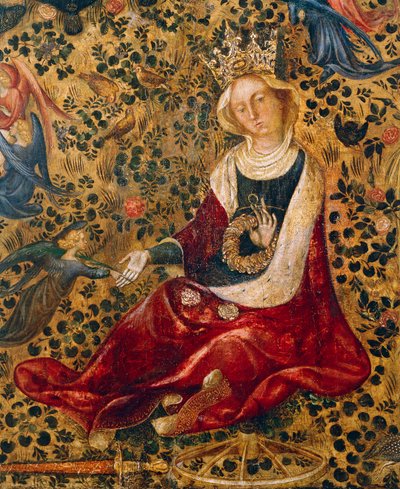 St. Catharina van Alexandrië (detail) door Michelino Molinari da Besozzo