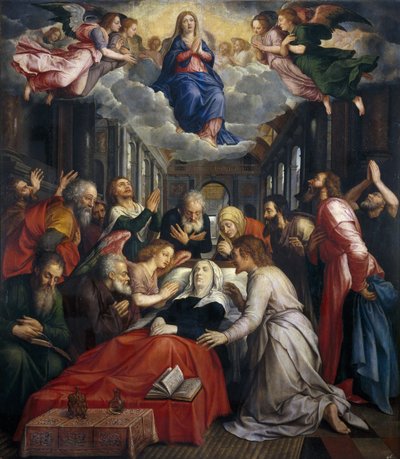 De Dood en de Hemelvaart van de Maagd door Michiel I Coxie or Coxcie