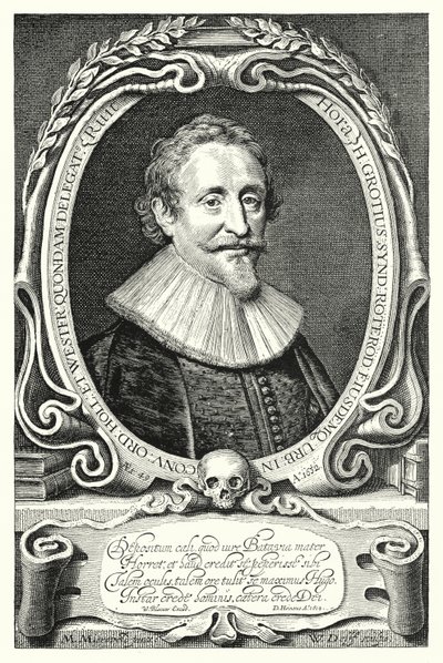 Hugo Grotius, Nederlandse jurist, theoloog, filosoof en auteur door Michiel Jansz. van (after) Miereveld
