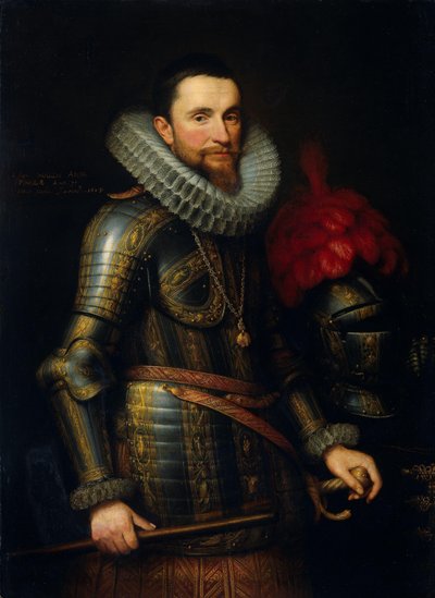 Portret van Ambrogio Spinola (1569-1630) door Michiel Jansz van Mierevelt (signed by artist)