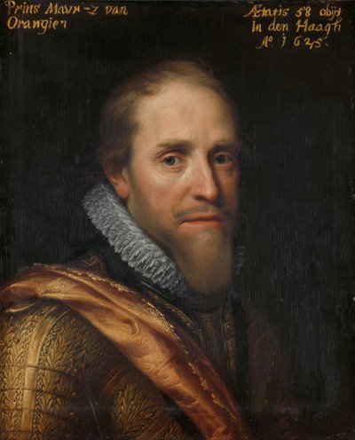 Portret van Maurits, Prins van Oranje door Michiel Jansz van Mierevelt (workshop of)
