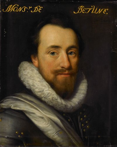 Portret van Syrius de Bethune, Heer van Cogni, Mareuil, le Beysel, Toulon, Conegory en Chastillon door Michiel Jansz van Mierevelt (workshop of)