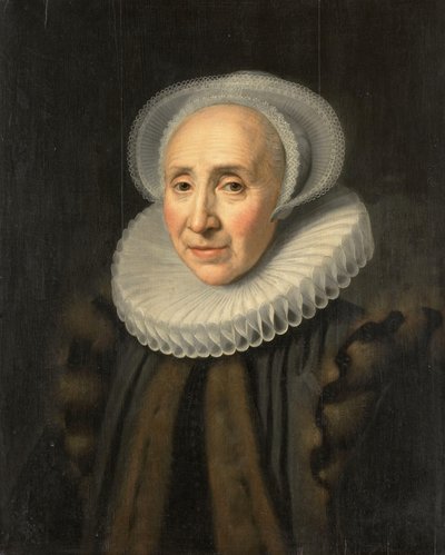 Portret van Volckera Claesdr Knobbert (1554-1634) door Michiel Jansz van Mierevelt (workshop of)