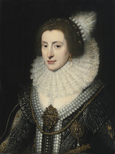 Elizabeth Stuart 1596-1662, Koningin van Bohemen, ca. 1642 door Michiel Jansz van Mierevelt