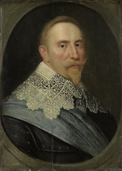 Portret van Gustav II Adolf, koning van Zweden, ca. 1633 door Michiel Jansz van Mierevelt