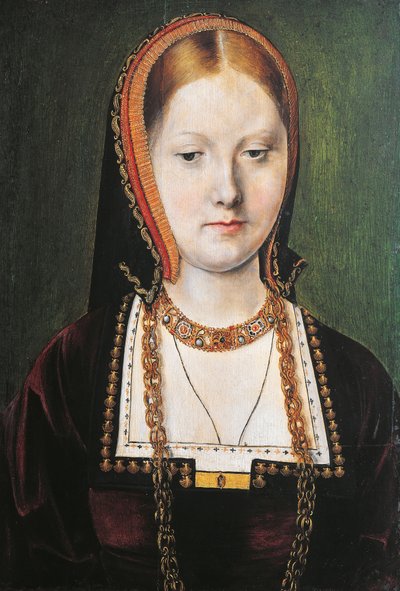 Portret van Catherine van Aragon, Koningin van Engeland door Michiel Sittow