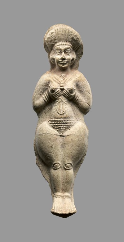 Vrouwelijke figuur, Midden-Elamitisch, ca. 1500-1100 v.Chr. (keramiek) door Middle Elamite Period