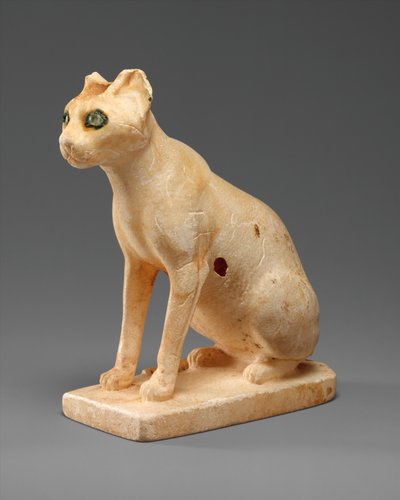 Cosmetisch vat in de vorm van een kat, c.1990-1900 v.Chr. door Middle Kingdom Egyptian