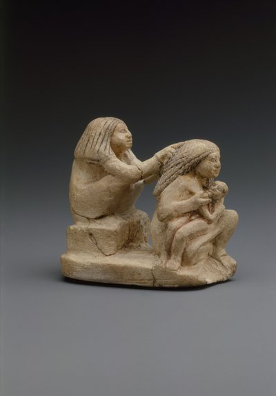Groep van twee vrouwen en een kind, ca. 1981-1500 v.Chr. door Middle Kingdom Egyptian